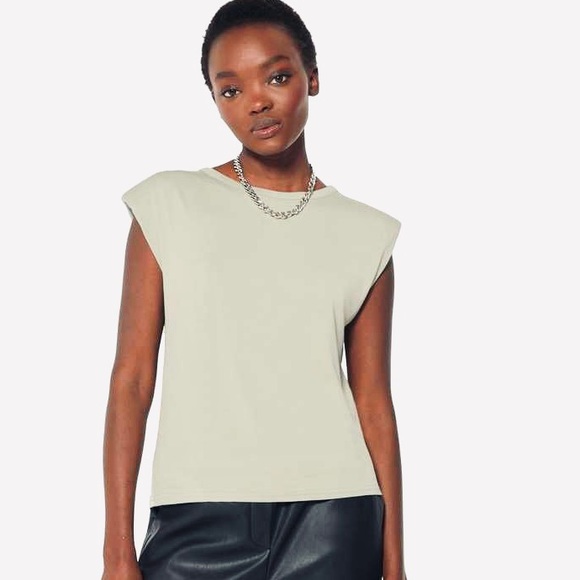 ✨ARITZIA BABATON✨Shoulder Pad Cropped T-Shirt - Picture 4 of 4